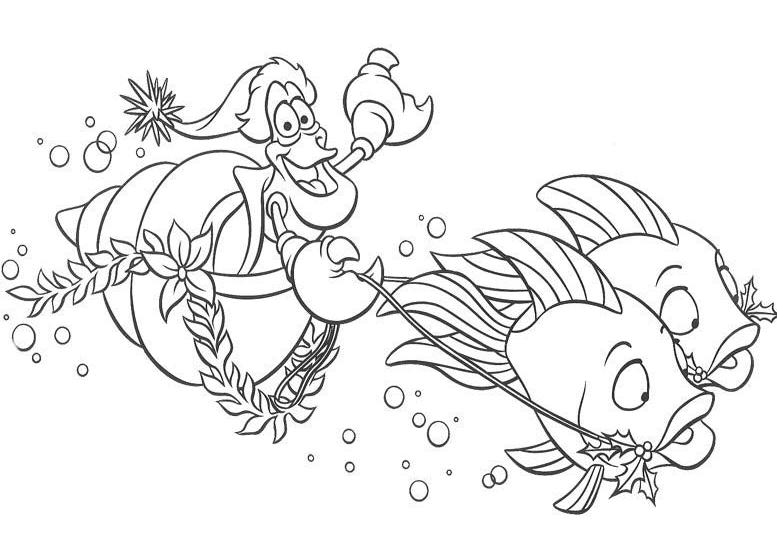 coloriage Le traineau de noel